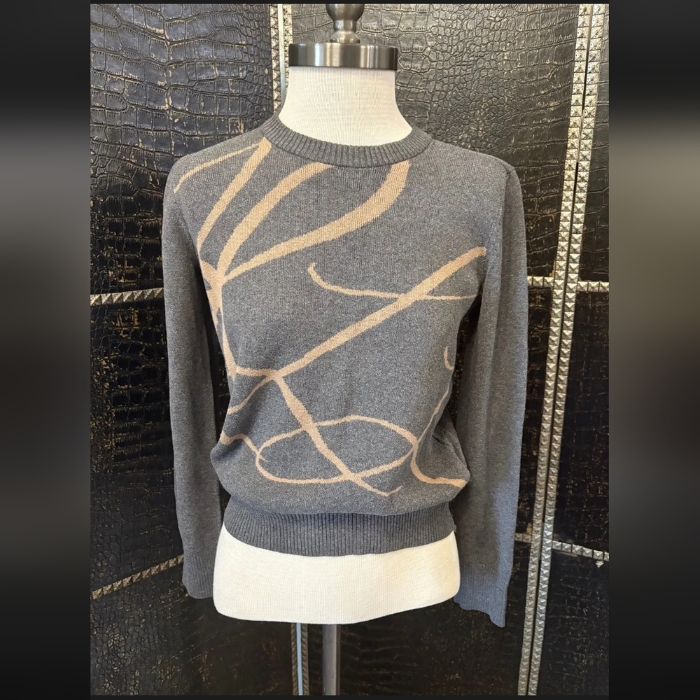 Cursive L Logo Cotton Blend Sweater Petite Small